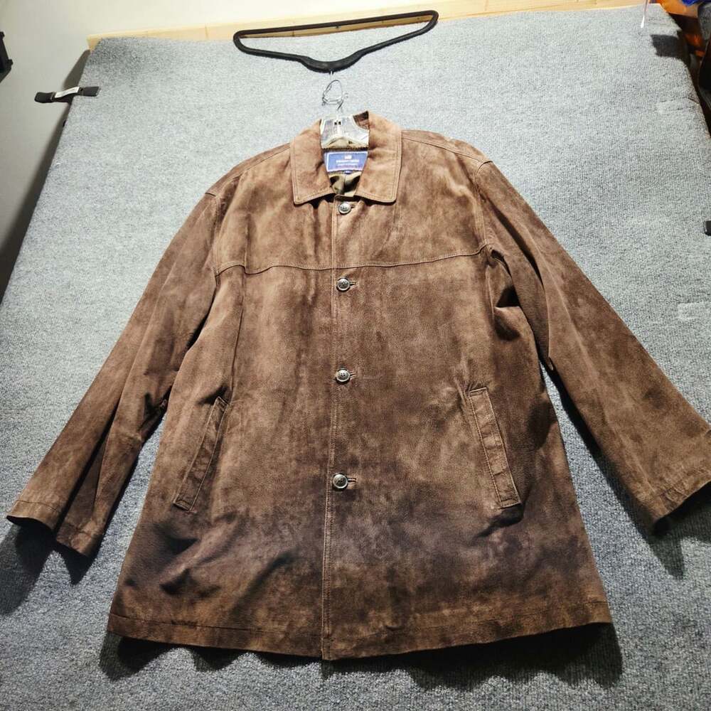 Newport Harbor Suede Leather Jacket Brown XL